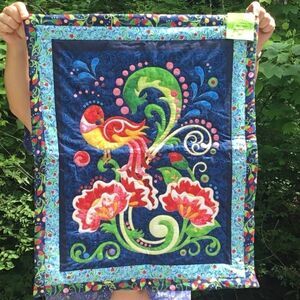 NWT. Hand Crafted Bird and Flower Wall Hanging